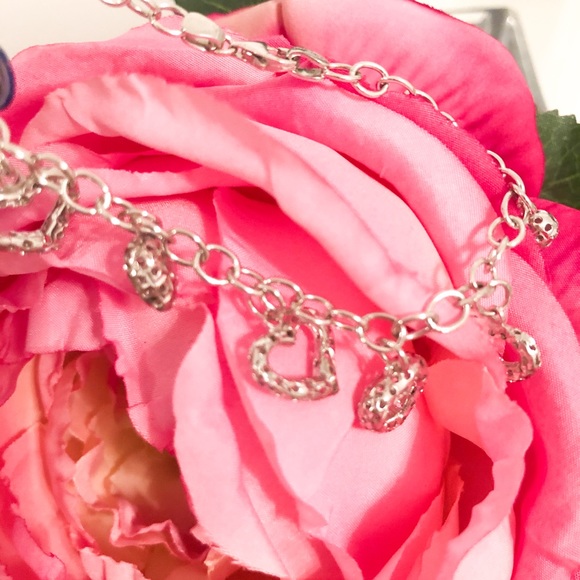 Genuine Silver Heart Charm Bracelet - Picture 4 of 9
